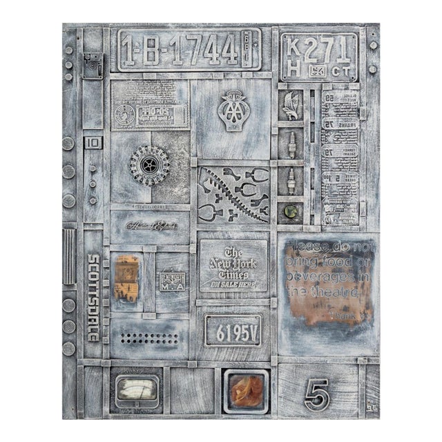 Bill Clark Found Object Assemblage on Board For Sale