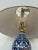 Wood Lauren Ralph Lauren Blue White Double Gourd Porcelain Lamp With Floral Motif, Pair Available For Sale - Image 7 of 10