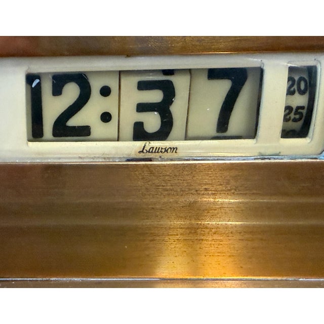 1930s Lawson Art Deco Copper Clock in Working Order For Sale - Image 14 of 18