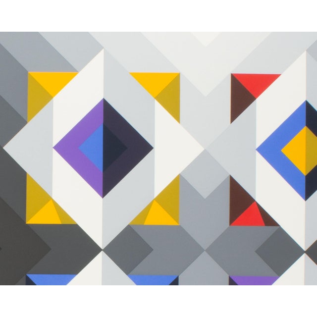 Gray “Quantum Vi” Op Art Serigraph Print by Marko Spalatin For Sale - Image 8 of 9