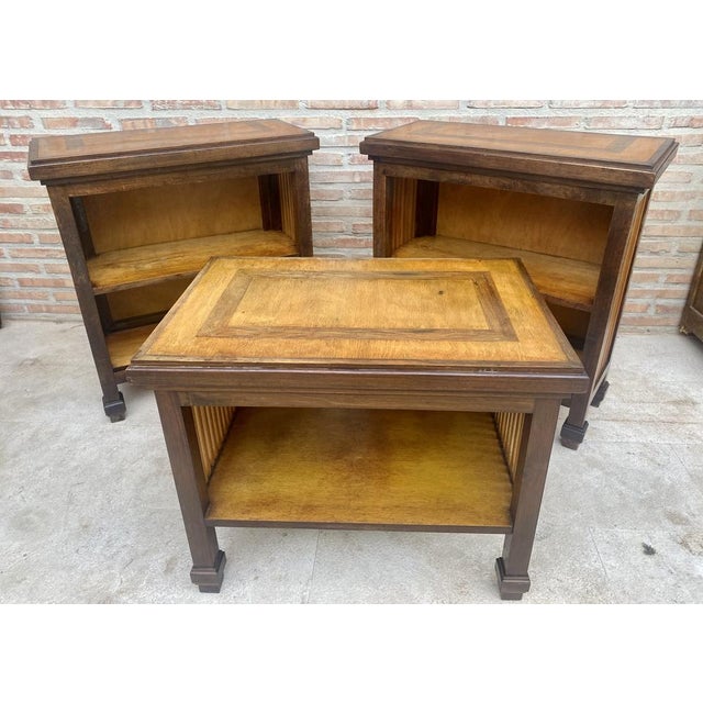 French Walnut Side Table, 1940s For Sale - Image 11 of 14