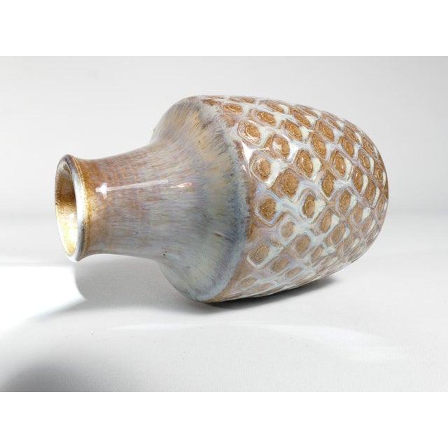 Scandinavian Modern Blue Glazed Stoneware Vase from Søholm, 1960s For Sale - Image 13 of 18