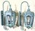 Metal Pair of Vintage Large Solid Brass Outdoor Wall Lanterns For Sale - Image 7 of 17