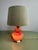 Metal Mid-Century Belgian Purple Opaline Glass Table Lamp with Vintage Velvet Shade from De Rupel, Belgium 1960s For Sale - Image 7 of 12