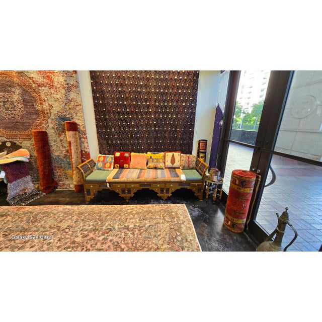 Late 20th Century Arabesque Moorish Damascus Bench For Sale - Image 10 of 12