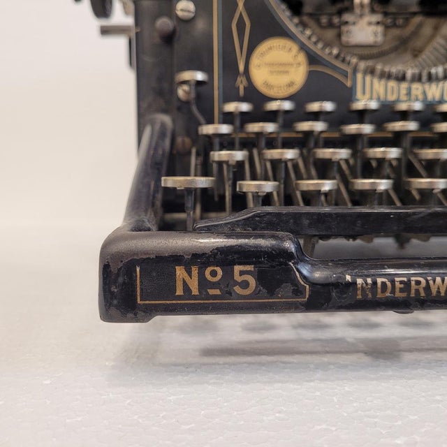 Model No. 5 Typewriter by Underwood and G. Truniger S.A., 1910s For Sale - Image 12 of 18