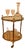 Antique Style Round Brass Bar Cart with Smoked Glass Tops, 1950s For Sale