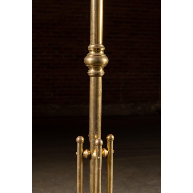 Antique Brass Barbershop Coat Tree For Sale - Image 4 of 8