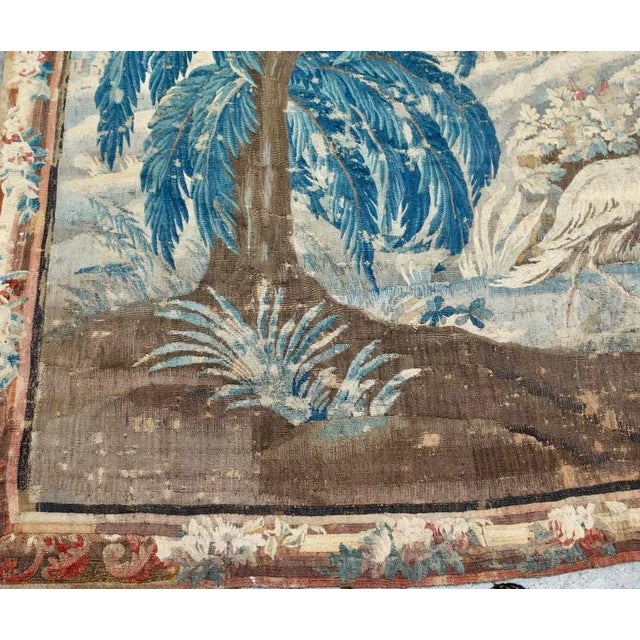 Aubusson Verdure Chinoiserie Style Tapestry 1700 Hundreds For Sale - Image 11 of 13