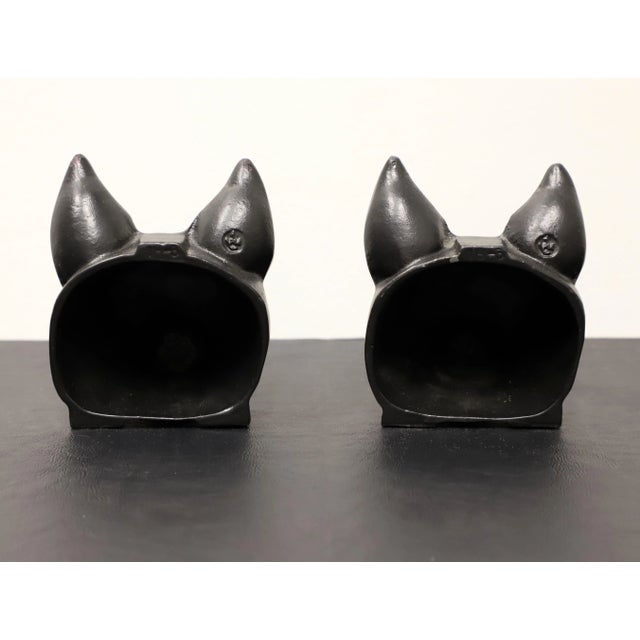Virginia Metalcrafters Virginia Metalcrafters Cast Iron Fox Head Bookends - Pair For Sale - Image 4 of 7