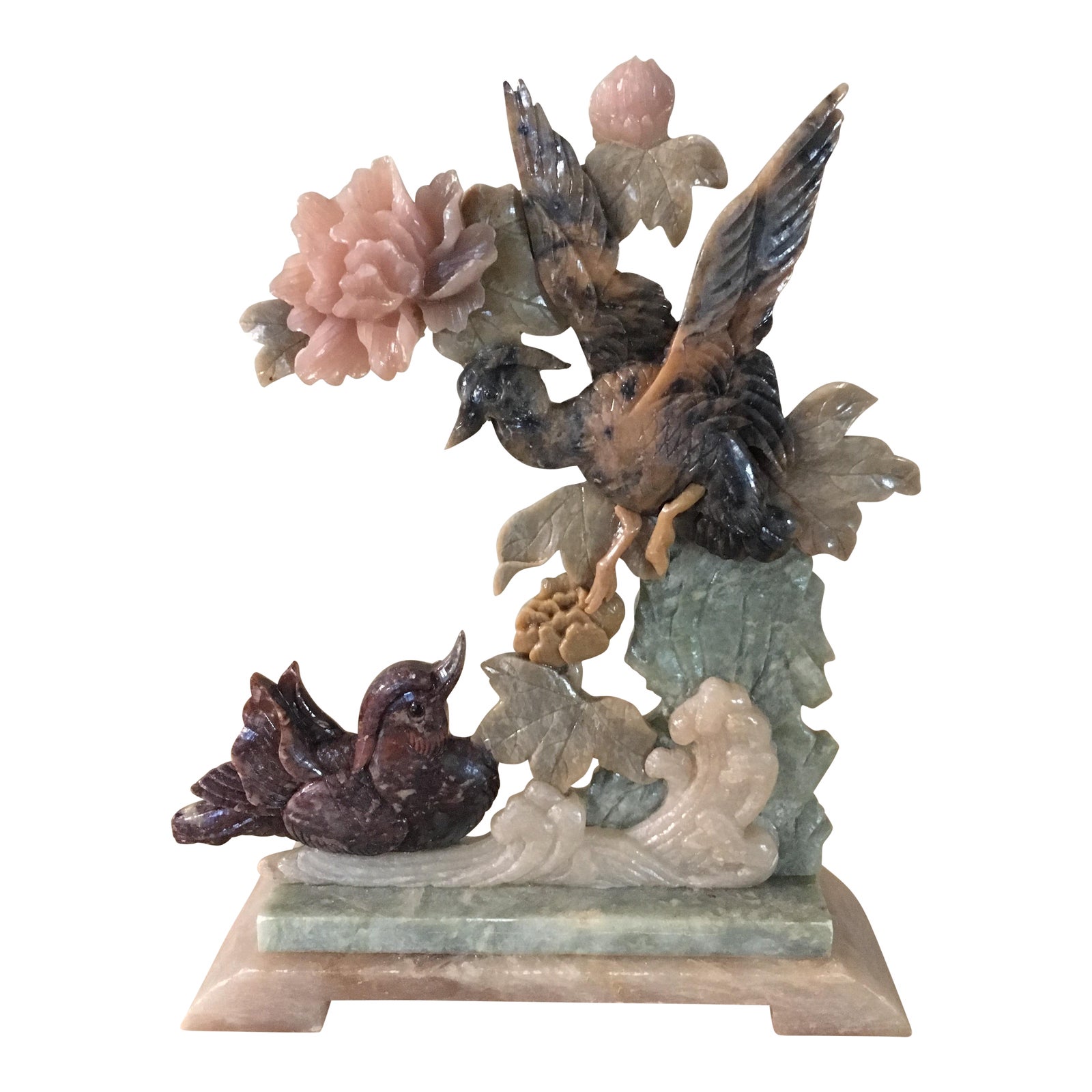 Multi Color Jade Carved Figurine Chairish