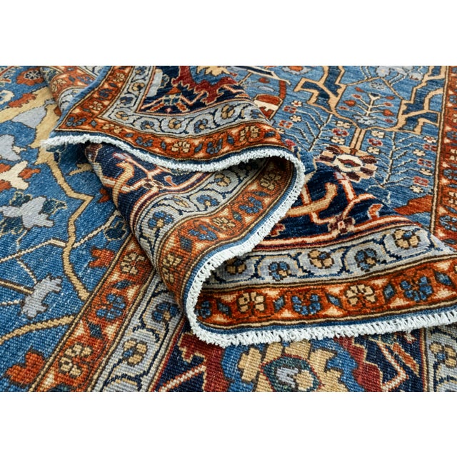 Blue Oriental Handmade Rug 8'10" x 12' #17783 For Sale - Image 8 of 8