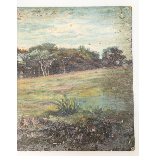 French 19th or 20th Century European French Impressionist Plein Air Landscape Painting For Sale - Image 3 of 11