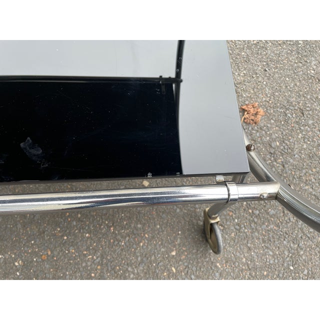 Art Deco Chrome Bar Cart, Germany, 1920s For Sale - Image 10 of 11