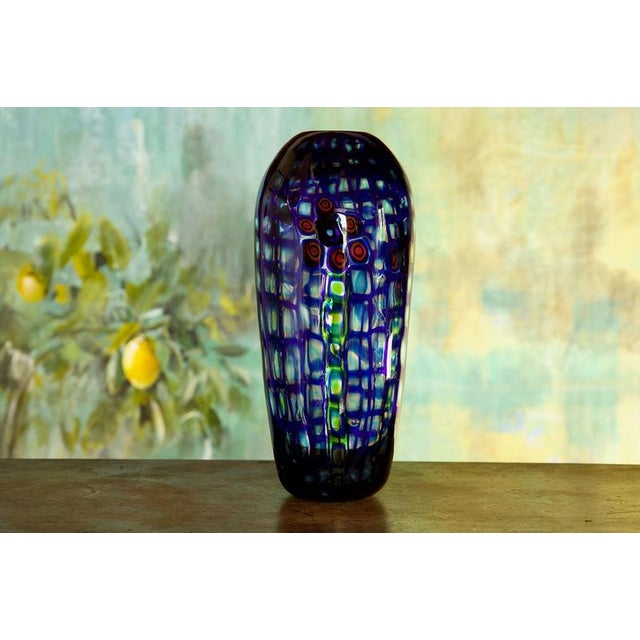Vintage Murano Glass Vase with Murrine Romane by Carlo Scarpa, 1980 For Sale - Image 16 of 18