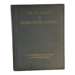 1925 Technique of Watercolor Painting Book For Sale