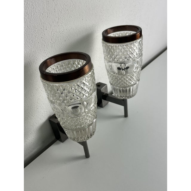 1950s Rostrato Glass Wall Lamps, 1950s, Set of 2 For Sale - Image 5 of 11