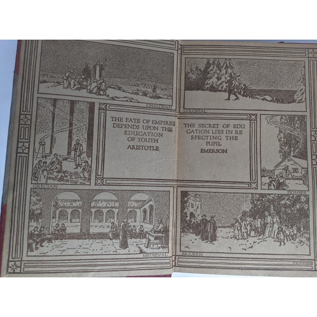 1920s Antique 1922 Public School Methods Educational Books – Red & Gold 3-Volume Set For Sale - Image 5 of 8