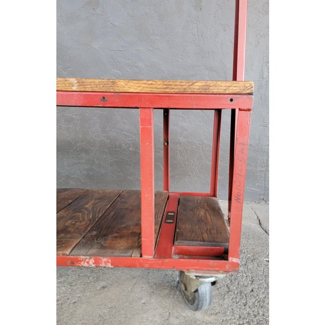 Industrial Rolling Cart With Retractable Handle For Sale - Image 13 of 15