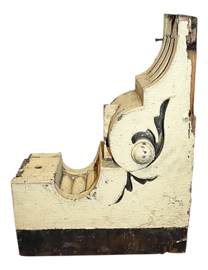 Antique White Wood American Corbel