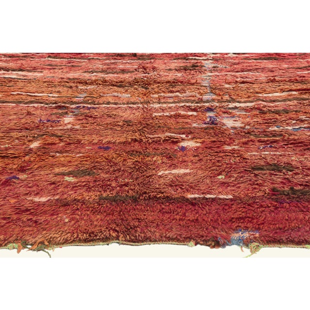 Berber Tribes of Morocco Vintage Azilal Boucherouite Moroccan Rug, 05'02 X 07'04 For Sale - Image 4 of 10