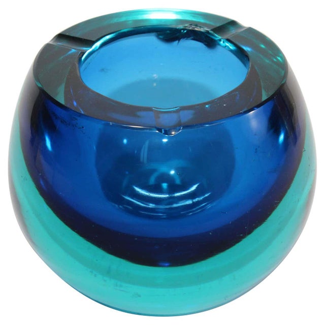 その他 Vintage Vetri Murano Sommerso Ashtray Sommerso Murano Glass Ashtray attributed to Flavio Poli for