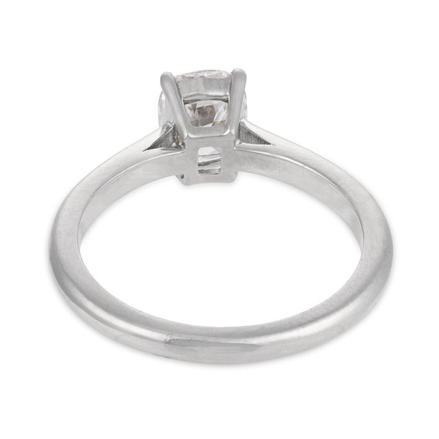 1930s Art Deco Gia 1.06 Carat Old Mine Cut Diamond Platinum Solitare Engagement Ring, Size 6 For Sale In Los Angeles - Image 6 of 8