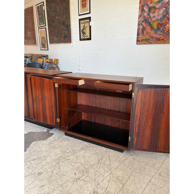 1960s Mid Century Modern Brazilian Rosewood Locking Filing Cabinets - A Pair For Sale - Image 5 of 8