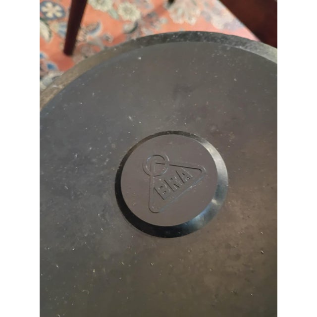 Vintage Chrome & Leather Standing Ashtray For Sale - Image 4 of 7