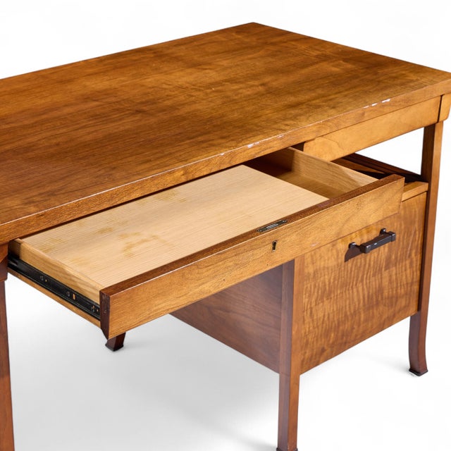 Bill Sofield for Baker Furniture Bridger Walnut Library Desk For Sale In Chicago - Image 6 of 11