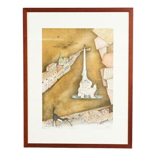 Ossi Czineer, Numbered Lithograph, 2000s, Lithograph, Framed For Sale