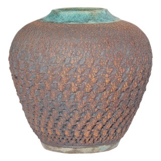 Signed Studio Pottery Vase by Barry Vantiger For Sale