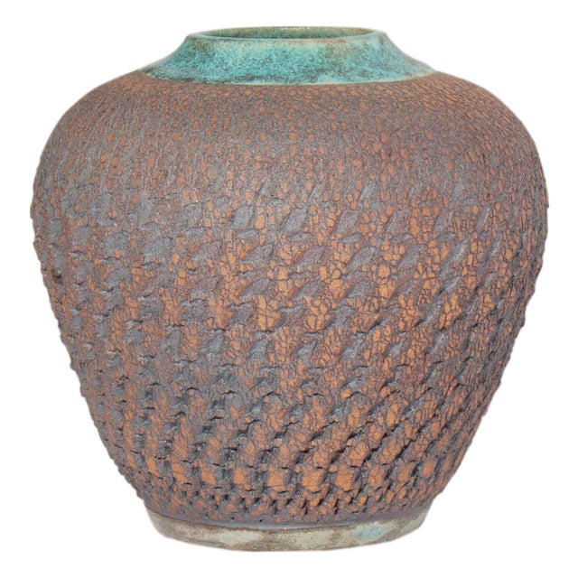 Signed Studio Pottery Vase by Barry Vantiger For Sale