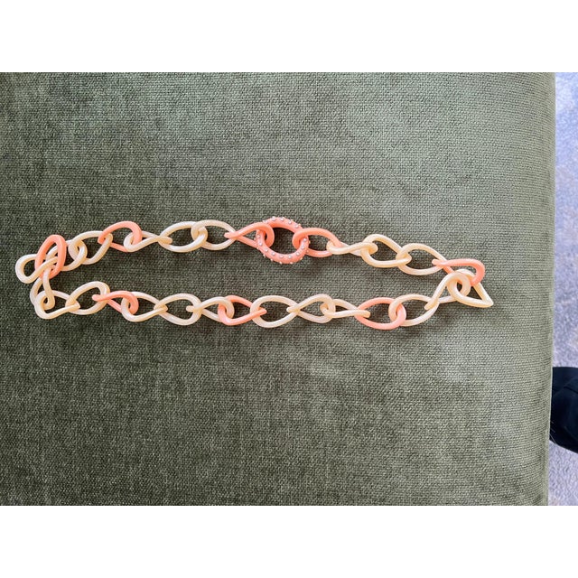 Miriam Salat Resin Link Beach Necklace, 18K & Sterling Silver & White Topaz For Sale - Image 10 of 18