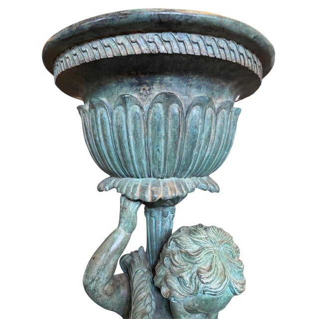 Flowerpots with Cherubs and Animals, 1970s, Set of 2 For Sale - Image 4 of 8