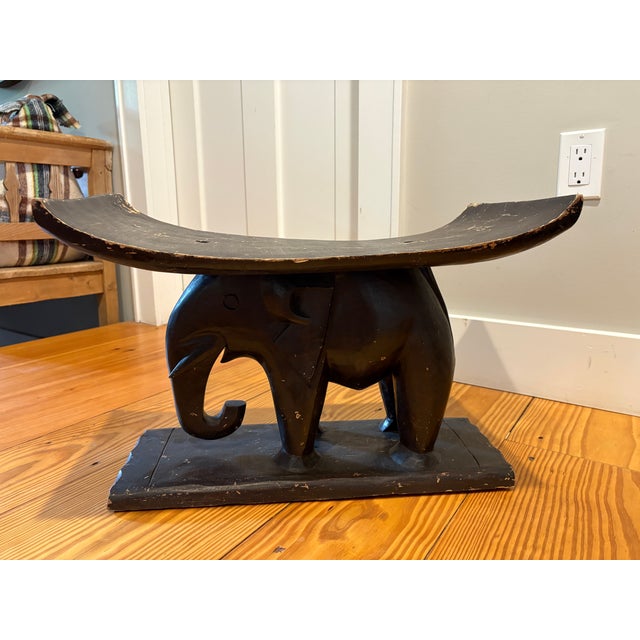Pair of Antique Elephant Ashanti Stools For Sale - Image 4 of 12