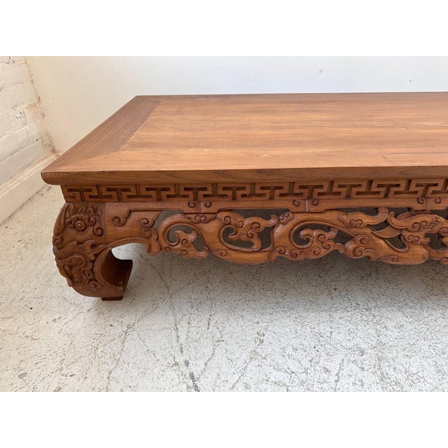 Antique Rectangular Ming Dynasty Style Elm Wood Coffee Table For Sale - Image 12 of 16
