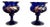 Antique Victorian Blue Glass Vases, 1880, Set of 2 For Sale