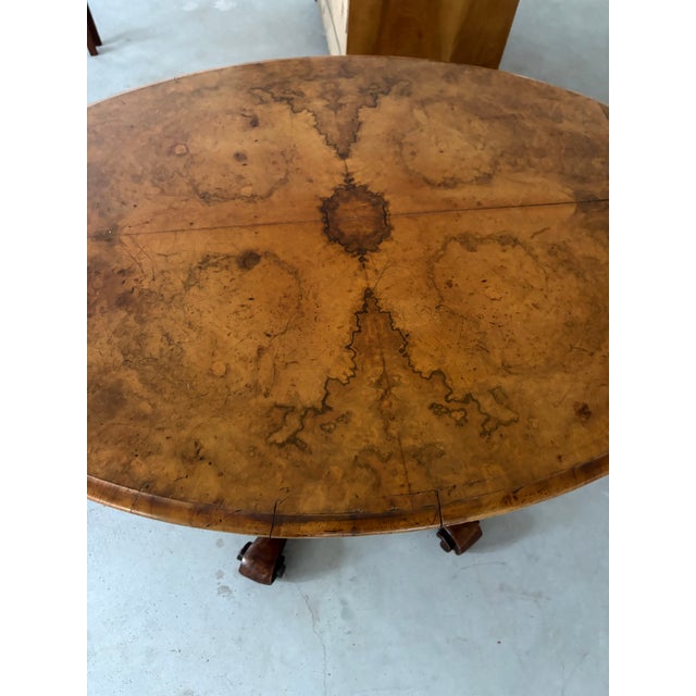 English Walnut Center Table, Circa 1850, Tilt Top For Sale - Image 12 of 12