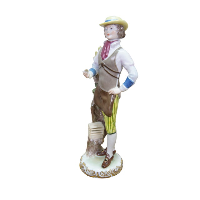 Rustic European Rare Herend Hungary Porcelain "The Bird Seller" Figurine by Wéninger Lászlóné For Sale - Image 3 of 14