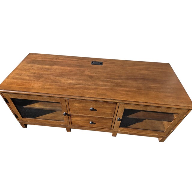 1990s 1990s Ethan Allen Tango Hawke Collection Media Console Sideboard Tv Stand Maple For Sale - Image 5 of 18