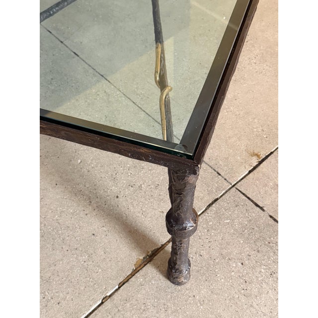 Christopher Chodoff “Etruscan” Bronze and Glass Coffee Table For Sale - Image 11 of 11