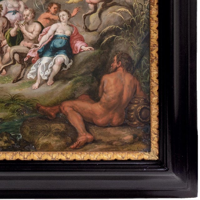 Renaissance 'The Music Contest Between Apollo and Pan', 17th Century Flemish School, Circa 1610, Renaissance Mythology, Satyr, Hermes For Sale - Image 3 of 12