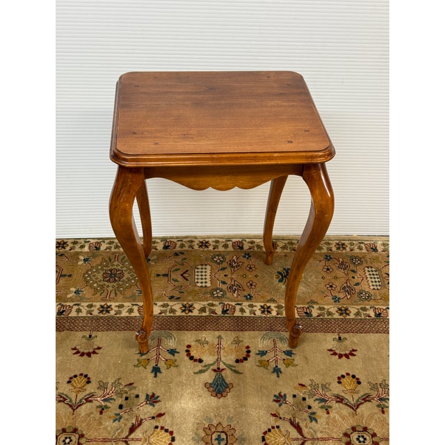 French Country Pine Wood Side Table For Sale - Image 12 of 12