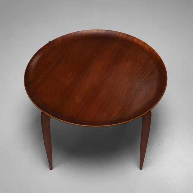 Model 4508 Teak Tray Table by Engholm for Fritz Hansen, Denmark, 1960s For Sale - Image 9 of 12