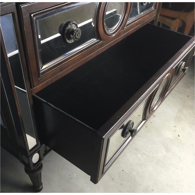 Regency Style Black Marble Top Mirrored Wooden 2Drawer Dresser Chairish