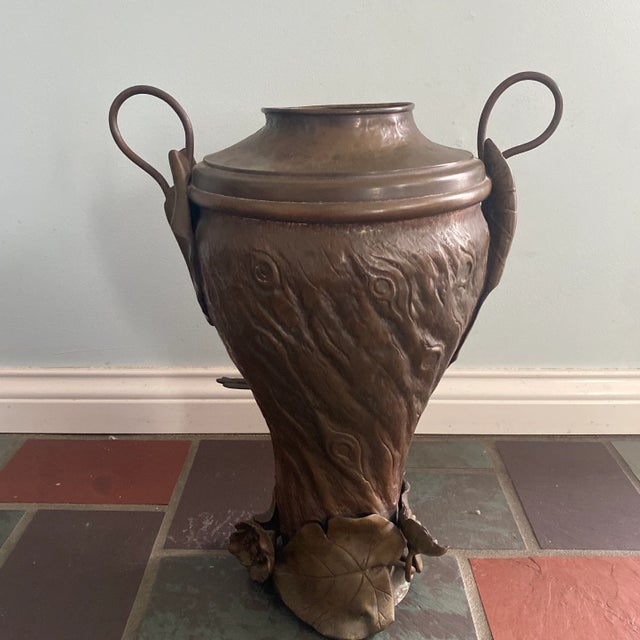 Bronze 19th Century Figural Bird Copper Bronze Urn For Sale - Image 8 of 13