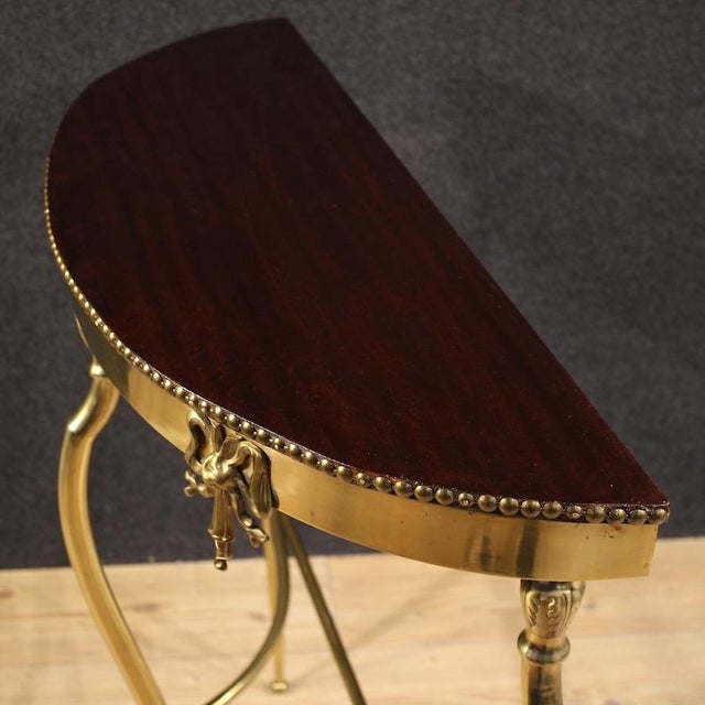 20th Century Italian Gilded Brass Console Table, 1950s For Sale - Image 4 of 13