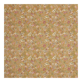 Morris & Co. Scrolling Tulip Fabric in Gold For Sale