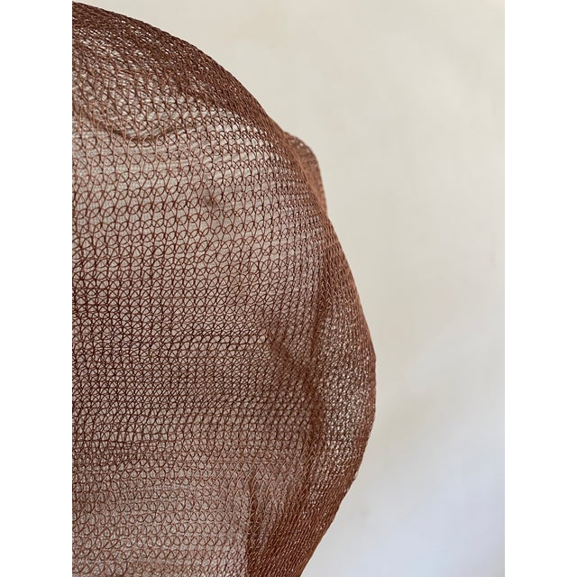 21st Century Handcrafted Knitted Barrel Lamp in Copper Color D50cm For Sale - Image 12 of 12